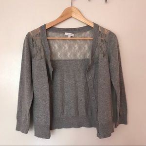 Delia’s Gray Lace Cardigan